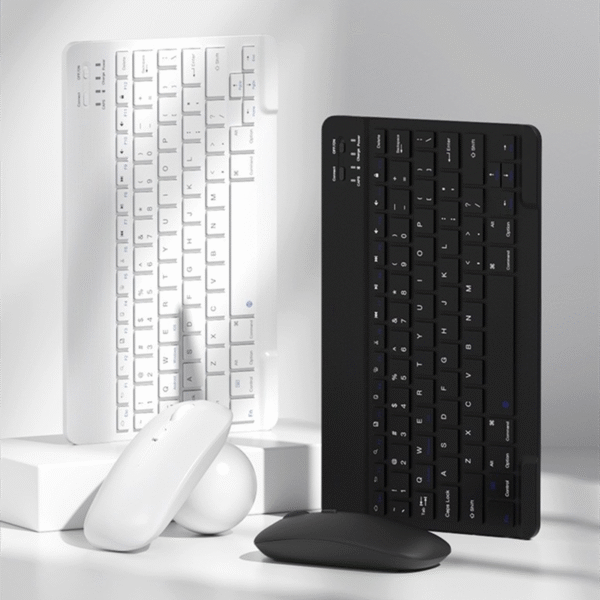 Hbeaa15665d7c4915be3c87899f2f74c6n 10 Inch Portable Universal BT Wireless Keyboard and Mouse for ipad , Tablet and Laptop