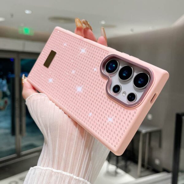 Luxury 2 in 1 Diamond Phone case for iPhone 16 Pro Max 15 14 13 12 11 Back Cover for Samsung S25 ultra Z Flip 6 S24 S23