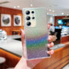 Luxury Glitter Laser Gradual Change Rainbow 2 in 1 TPU Mobile Phone Case Cover For Samsung S21 S22 S23plus S24 S25Ultra A12 13