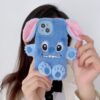 New Style 3D Cartoon Stitch Cute Plush Mobile Phone Cases for iphone 16 15 14 13 12 Pro Max Silicone case Shockproof Cover Shell