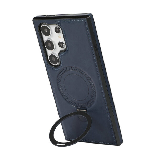 Magnet Ring Magnetic Charging Leather Mobile Phone Case for Samsung Galaxy S24 S23 ultra S22 Plus