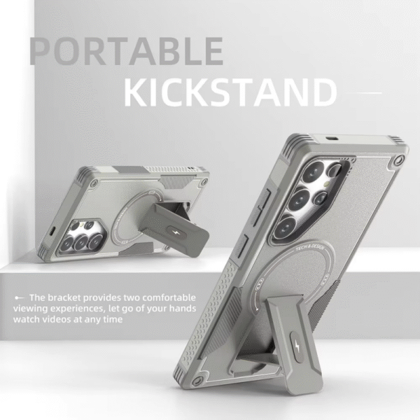 Hfb6c603ccc9342d8bc809d42d777e0baK Armored TPU PC Mobile Phone Cases for Samsung Magnetic Design case Shockproof Coque Display Stand Shell
