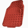 4 Piece Red Color Aluminium Car Mat