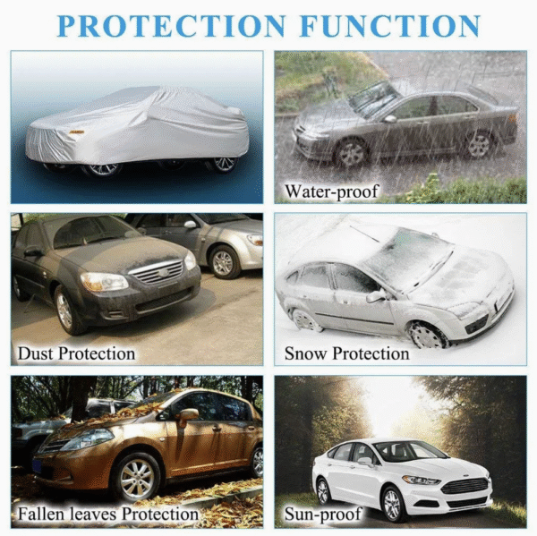 3 Layer Nonwoven Waterproof UV Protection Car Body Cover for Universal Car