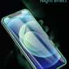 Multi Color Silicone Glow in Dark Fluorescent Color 9h Tempered Glass Luminous Screen Protector for Iphone 11 12 13 14 Pro Max