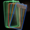 Multi Color Silicone Glow in Dark Fluorescent Color 9h Tempered Glass Luminous Screen Protector for Iphone 11 12 13 14 Pro Max