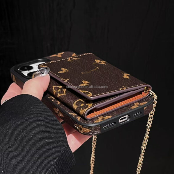 New Luxury Design Chains Wallet Phone Case for iPhone and Samsung